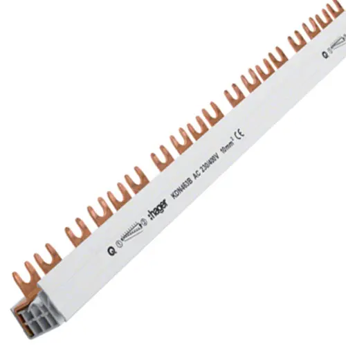 Фазна шина Hager KDN463B 4P 10мм² 56M