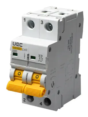 Автоматический выключатель UEC SB-M8 2P 40A C 4,5кA (MCB45-2-040-C) Автоматический выключатель UEC SB-M8 2P 40A C 4,5кA (MCB45-2-040-C)
