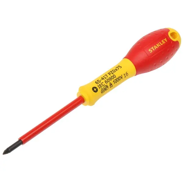 Прорезиненная отвертка Stanley FatMax VDE 1000V Pz2х125 Прорезиненная отвертка Stanley FatMax VDE 1000V Pz2х125