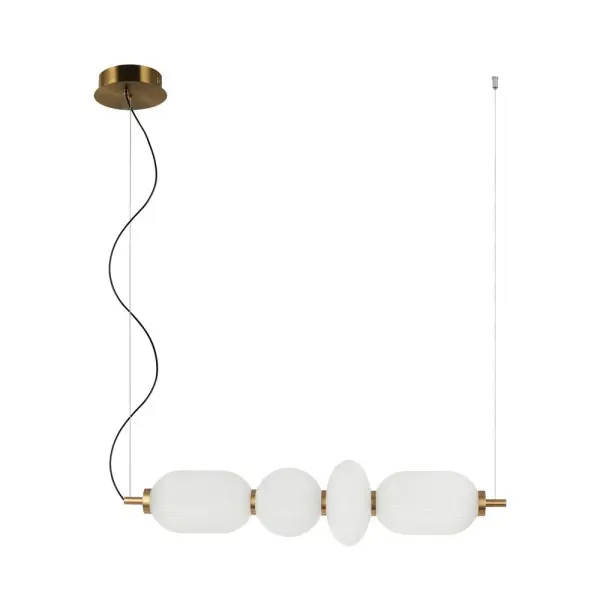 Подвесной светильник, люстра Italux PND-8545-4H-AB-WH Nico LED 4x18W 3000K 1925Lm IP20 белый Подвесной светильник, люстра Italux PND-8545-4H-AB-WH Nico LED 4x18W 3000K 1925Lm IP20 белый