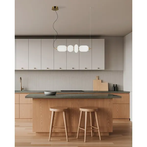 Подвесной светильник, люстра Italux PND-8545-4H-AB-WH Nico LED 4x18W 3000K 1925Lm IP20 белый - фото №1 Подвесной светильник, люстра Italux PND-8545-4H-AB-WH Nico LED 4x18W 3000K 1925Lm IP20 белый - фото №1
