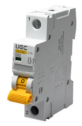 Автоматический выключатель UEC SB-M8 1P 16A C 4,5кA (MCB45-1-016-C)