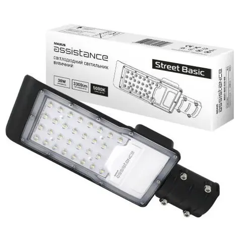 Світлодіодний консольний світильник Maxus assistance Street Basic 30Вт 850 GR (MAST-BSC-030-GR) - фото №3