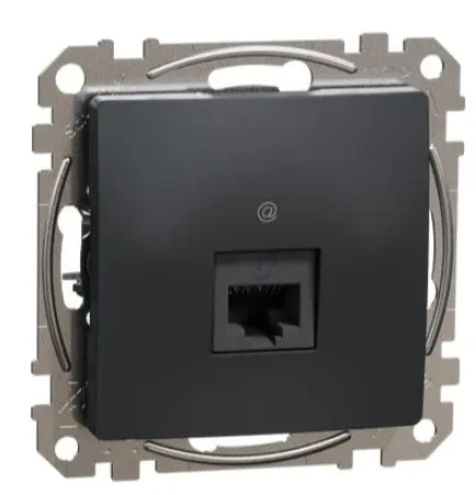 Комп'ютерна розетка Schneider Electric Sedna Design & Elements RJ45 кат. 5е UTP чорна SDD114451 Комп'ютерна розетка Schneider Electric Sedna Design & Elements RJ45 кат. 5е UTP чорна SDD114451