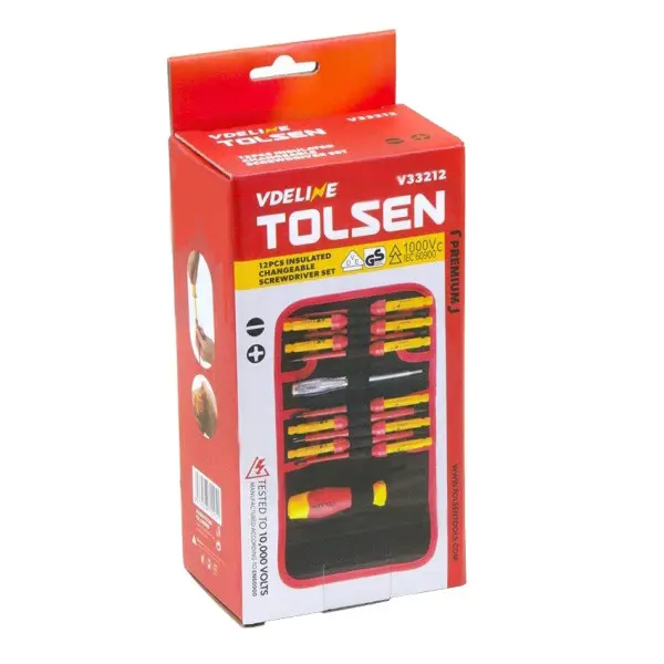 Набір змінних діелектричних викруток Tolsen (V33212) VDE (12шт) Premium - фото №8