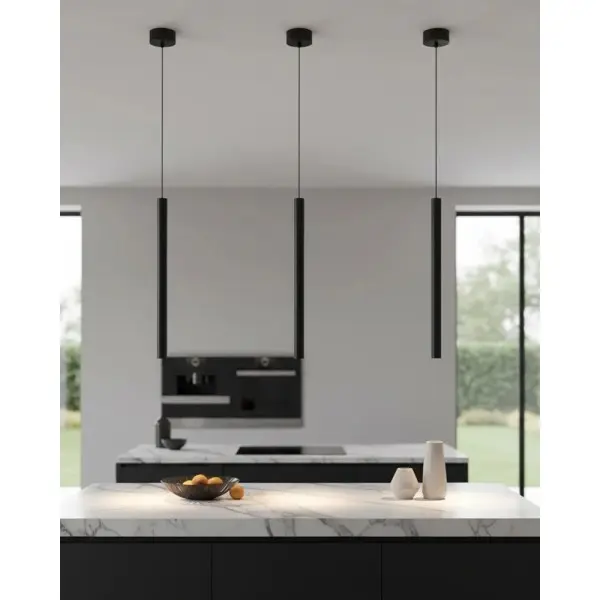 Подвесной светильник, люстра Azzardo AZ6260 Verno LED 1x8W 3000K 400Lm IP20 черный - фото №1
