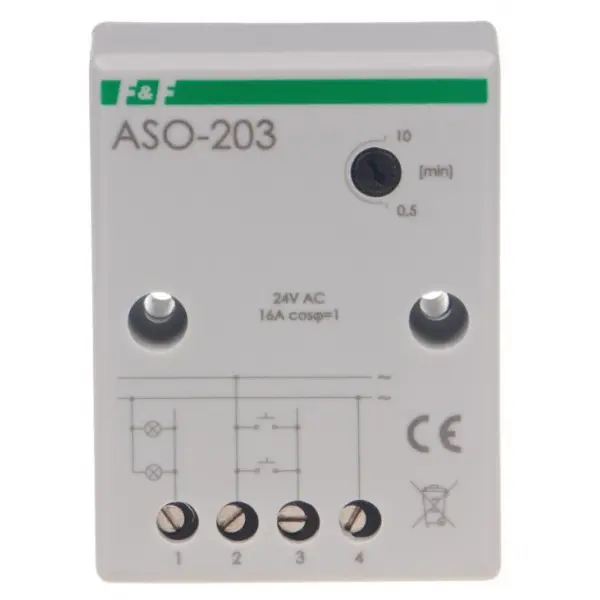 Сходове реле F&F ASO-203 24В AC 16А Сходове реле F&F ASO-203 24В AC 16А