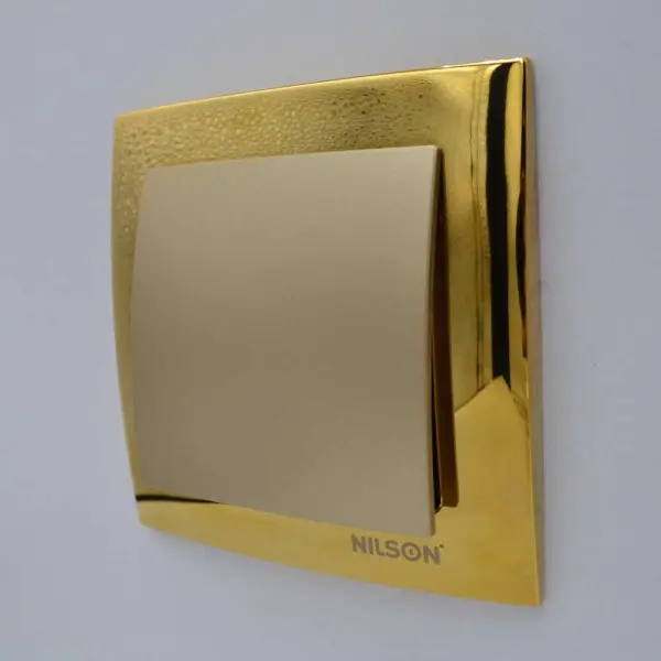 Выключатель Nilson Touran золото 1кл ( 24151001 ) - фото №6