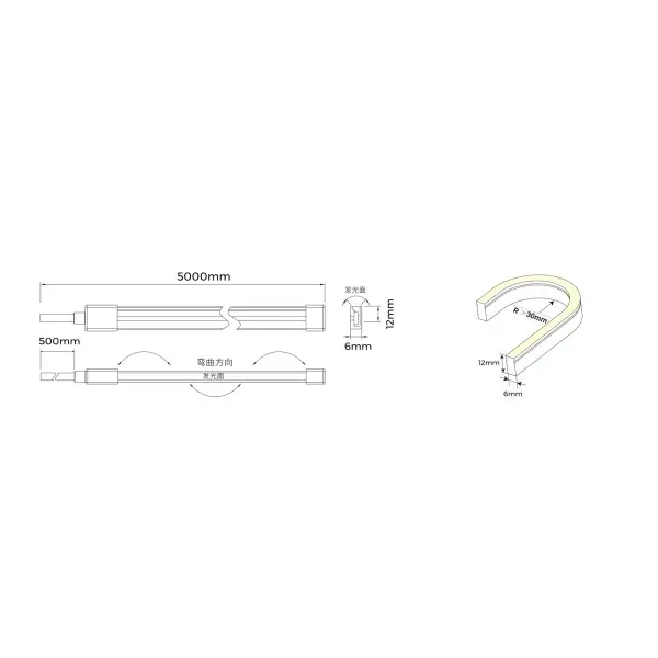 Гнучкий неон COLORS 24V IP65 9,6W 250Lm 2700K 5м (NMS0612-SW) - фото №4