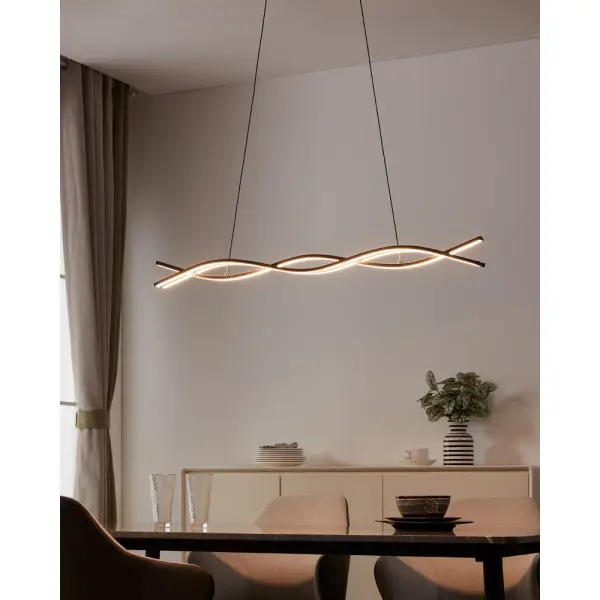 Подвесной светильник, люстра Eglo 99317 Lasana LED 2x36W 3000K 4050Lm IP20 черный - фото №2
