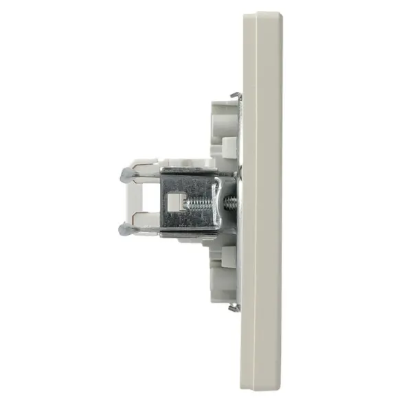 Розетка компьютерная одинарная RJ45 кат.5е UTP кремовая Asfora, EPH4300123 - фото №2