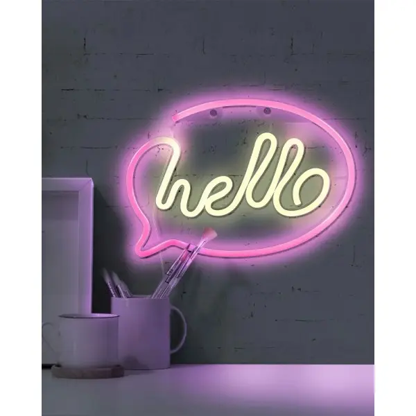 Бра, настенный светильник Goldlux 327147 Neon Hello LED 1x3W IP20 белый - фото №1