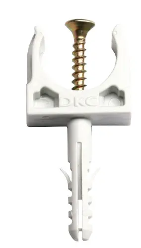 Забивний тримач із засувкою та дюбелем DKC 51325 Ø25мм