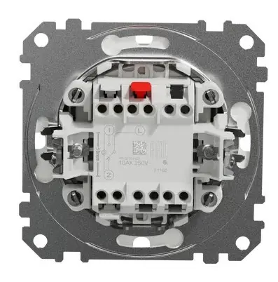 Одноклавішний перемикач Schneider Electric Sedna Design & Elements з кришкою IP44 алюміній SDD213106 - фото №3
