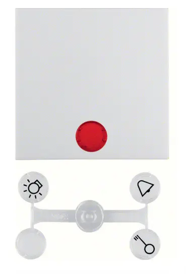 Клавіша одинарна з червоною лінзою, полярна білизна, Berker S.1 - фото №1 Клавіша одинарна з червоною лінзою, полярна білизна, Berker S.1 - фото №1