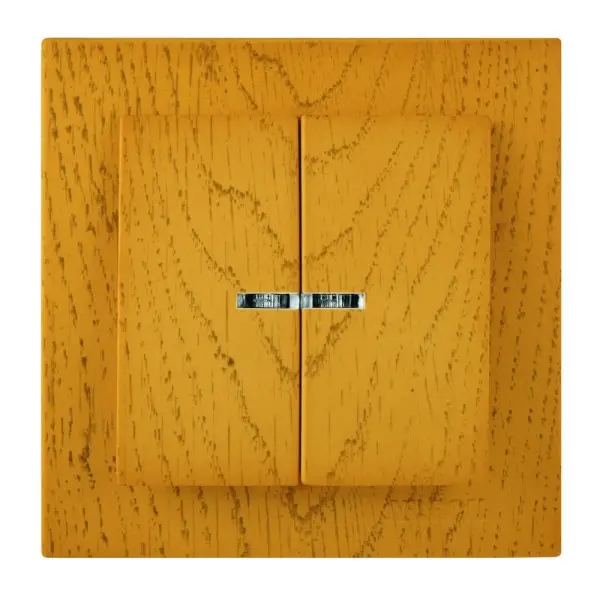 Вимикач Nilson Touran дуб 2кл з підсвіткою ( 24251004 )