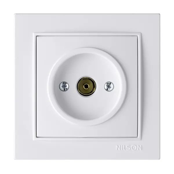 Розетка Nilson Thor белая TV проходная ( 27111028 )