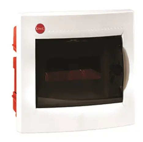 Щит вбудований DKC Ram Base на 8 модулів з дверцятами RAL9016