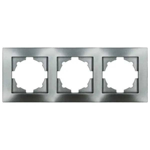 Рамка ELBI VEGA Silverline черный металлик 3-на (510-011100-227) Рамка ELBI VEGA Silverline черный металлик 3-на (510-011100-227)