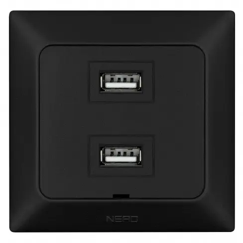 Розетка USB NE-AD ARAS 93-124-72 2 TYPE-A черная