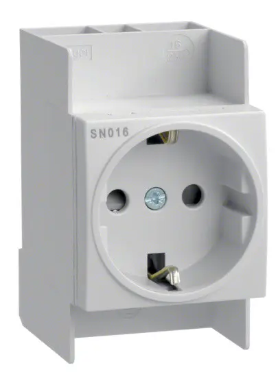 Розетка на DIN-рейку SN016, Hager