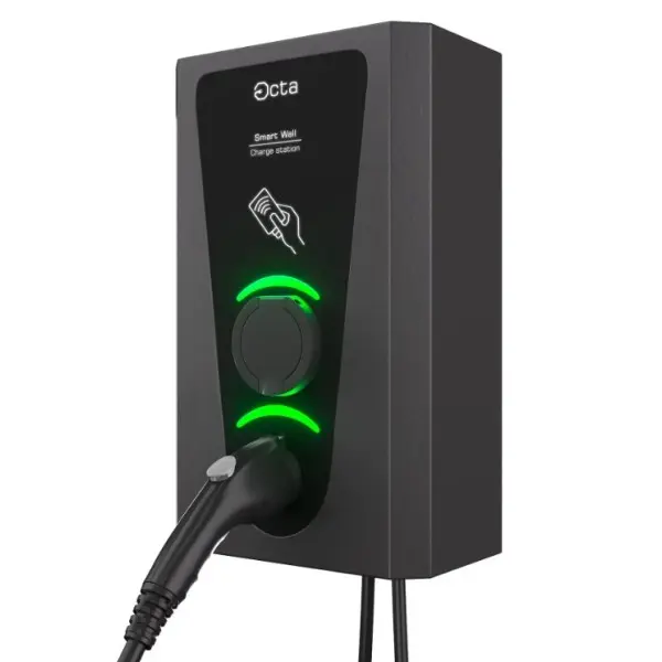 Коммерческая зарядная станция Octa Energy SW229-S22-C1 Smart Wall на 29кВт (розетка 3ф + Type 1) - фото №1