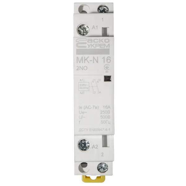 Модульный контактор Аско-Укрем MK-N 2P 16A 2NO (A0040030023) - фото №1 Модульный контактор Аско-Укрем MK-N 2P 16A 2NO (A0040030023) - фото №1