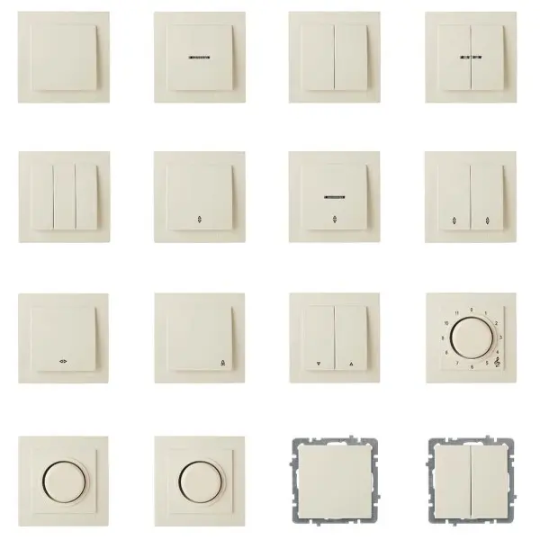 Вимикач Nilson Touran кремовий 2кл ( 24121003 ) - фото №7