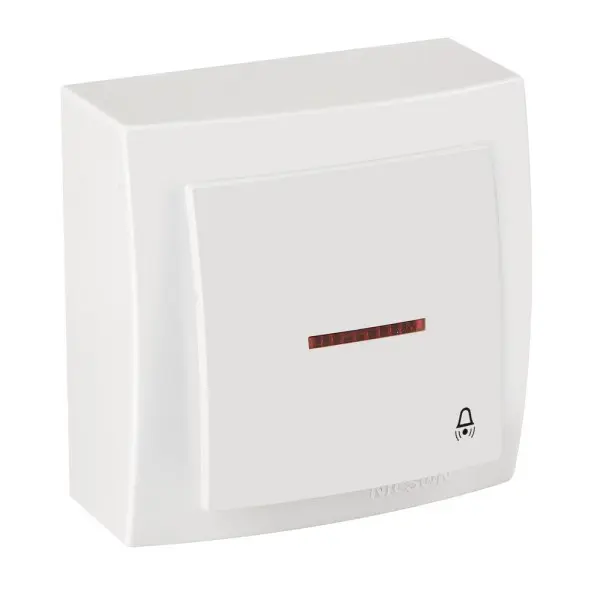 Вимикач Nilson Themis білий кнопка з підсвіткою ( 26111013 )