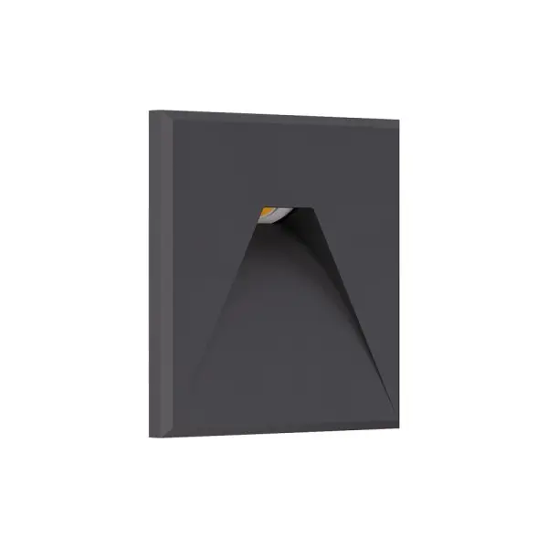 Светильник для подсветки лестницы/коридора Kloodi KDSL-RIKI SQ85X85 3W 3K 38D DG LED 210Lm IP44 антрацит Светильник для подсветки лестницы/коридора Kloodi KDSL-RIKI SQ85X85 3W 3K 38D DG LED 210Lm IP44 антрацит