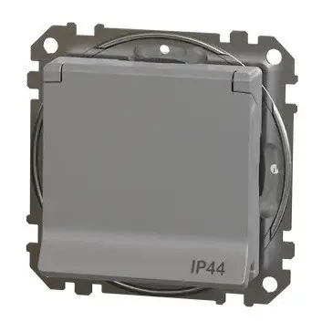 Розетка Schneider Electric Sedna Design & Elements с заземлением шторками и крышкой IP44 алюминий SDD213024 - фото №4 Розетка Schneider Electric Sedna Design & Elements с заземлением шторками и крышкой IP44 алюминий SDD213024 - фото №4