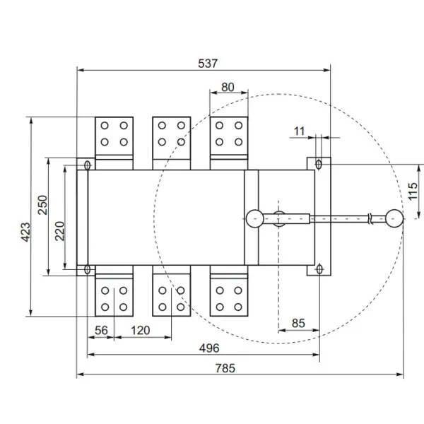 Устройство автоматического ввода резерва CNC YCS1-2000А 3Р 415В (Б00043001) - фото №4 Устройство автоматического ввода резерва CNC YCS1-2000А 3Р 415В (Б00043001) - фото №4