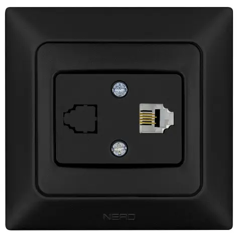 Телефонная розетка NE-AD ARAS 93-124-11-1 черная