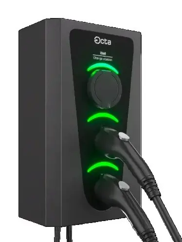Коммерческая зарядная станция Octa Energy SW336-S22-C2-C2 Smart Wall на 36кВт (розетка 3ф + Type 2 + Type 2) - фото №3