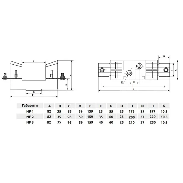 Тримач запобіжника Promfactor NFT2 - фото №1