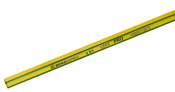 Желто-зеленая термоусадочная трубка Аско-Укрем PRO Ø 8,0/4,0 (A0150040507)