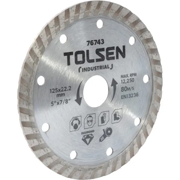 Алмазний турбо диск Tolsen (76743) 125х22.2х10мм «Профі» Алмазний турбо диск Tolsen (76743) 125х22.2х10мм «Профі»