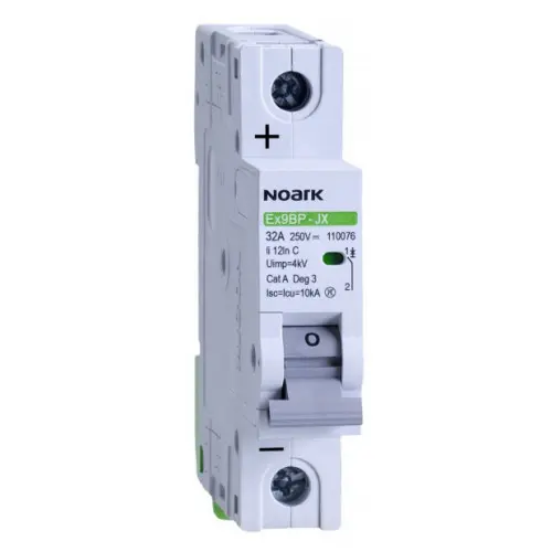 Автоматический выключатель NOARK Ex9BP-JX(+) 1P C2 2A DC 10кА C 250В (110068)