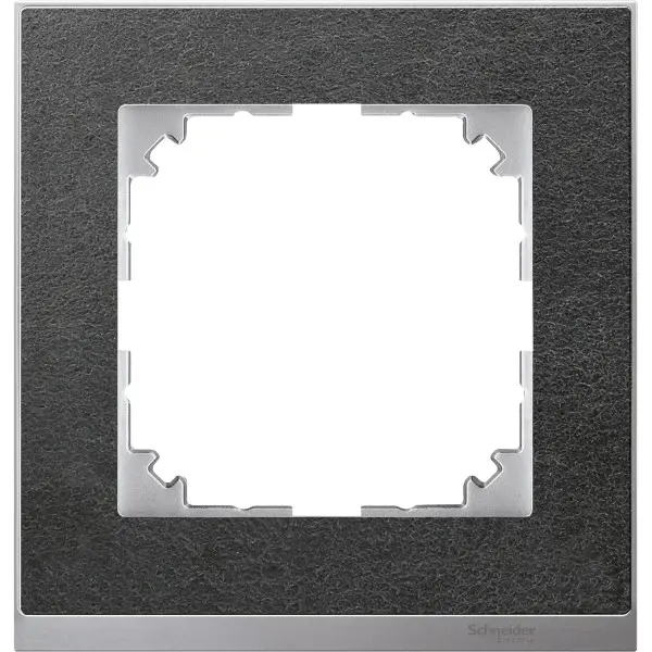 Одноместная рамка Schneider Electric M-PURE MTN4010-3669 камень/алюминий