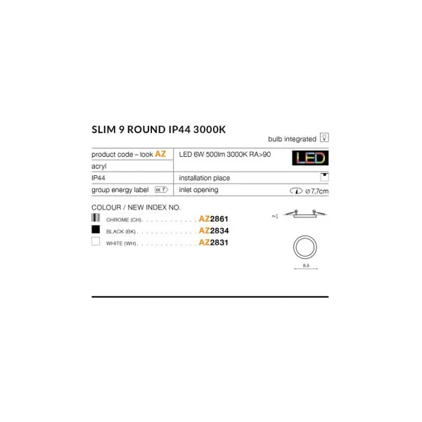 Точечный светильник Azzardo AZ2834 Slim(5901238428343) - фото №2