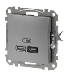 Розетка USB Schneider Electric Sedna Design & Elements A+C 3A 45Вт алюминий SDD113404 - фото №4 Розетка USB Schneider Electric Sedna Design & Elements A+C 3A 45Вт алюминий SDD113404 - фото №4