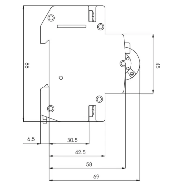 Дифференциальный автомат ETI 002173106 KZS-2M B 25/0.03 тип AC (10kA) - фото №2