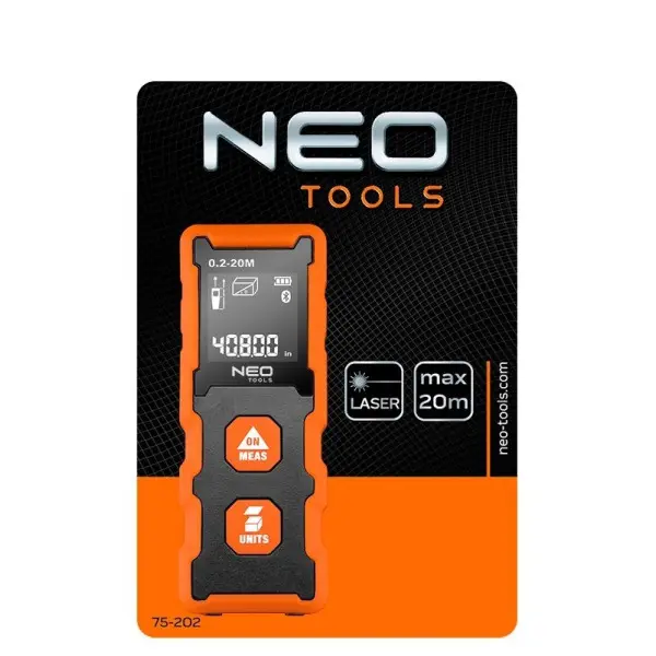 Лазерний далекомір Neo Tools 75-202 робочий діапазон 0.2-20м - фото №2