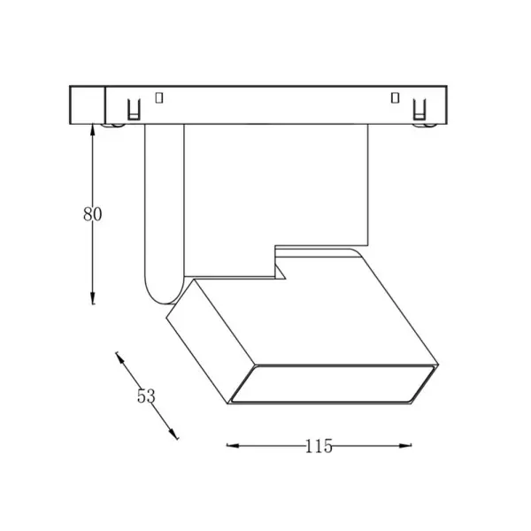 Магнитный светильник Alumled ALMG-M13 12W 120° 3000К Osram2835 840LMBK - фото №2