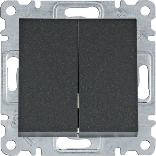 Вимикач 2-кл. 1-тактовий WL0143 Lumina-2, чорний, Hager