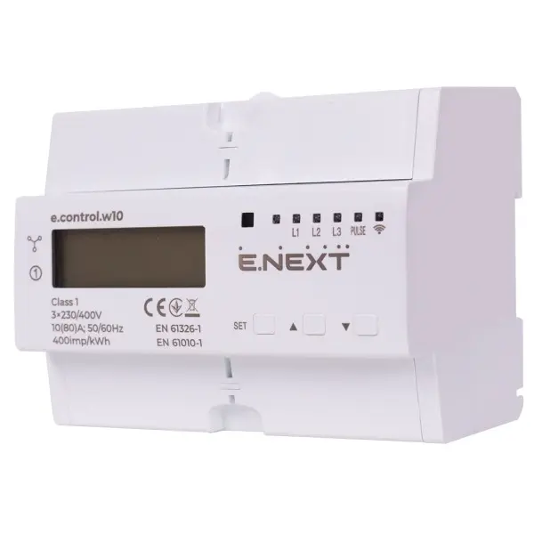 Трехфазный счетчик E.Next e.control.w10 10(80)А 1.0 многофункциональный (i0310041)
