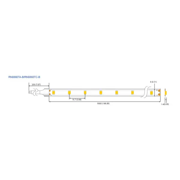 LED лента RISHANG 60-2835-12V-IP20 5,5W 454Lm 2700K 5м (RN0860TA-B-SW) - фото №2 LED лента RISHANG 60-2835-12V-IP20 5,5W 454Lm 2700K 5м (RN0860TA-B-SW) - фото №2