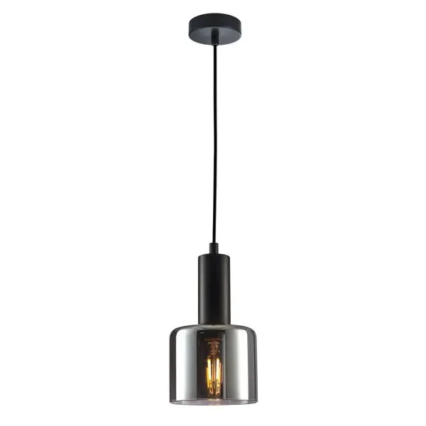 Подвесной светильник, люстра Italux PND-65342-1-BK+SG Santia E27 1x40W IP20 черный