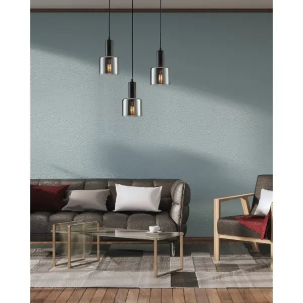 Подвесной светильник, люстра Italux PND-65342-1-BK+SG Santia E27 1x40W IP20 черный - фото №1