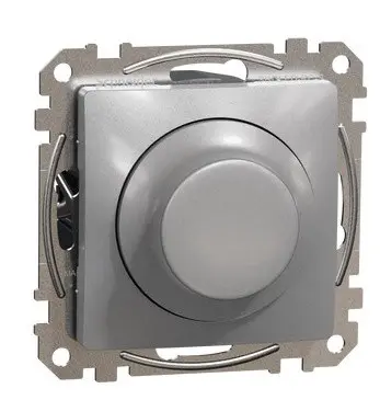 Поворотний світлорегулятор Schneider Electric Sedna Design & Elements RC 3-370 Вт алюміній SDD113501